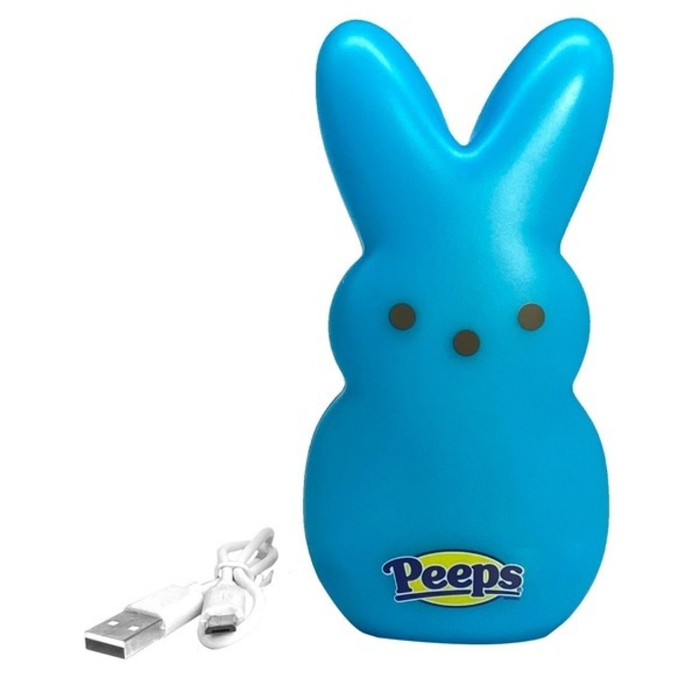 Peeps Light Up Bluetooth Speaker Blue‎ Bunny Portable Wireless Rechargeable NEW